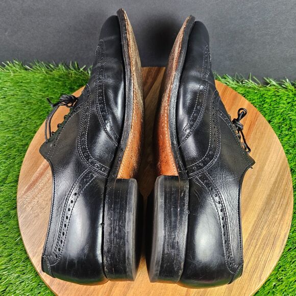 Allen Edmonds Chester Men\'s Wingtip Oxford Black Leather Dress Shoes Size 10.5 D main image 14